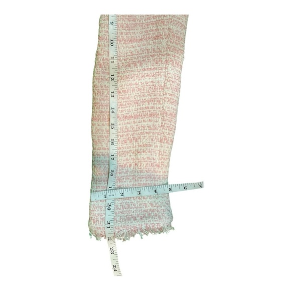 Zara Basic Women’s Size Small Long Sleeve Pink and White Tweed Short Jacket - Picture 14 of 15